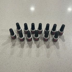 Bundle of pink gel nail polish